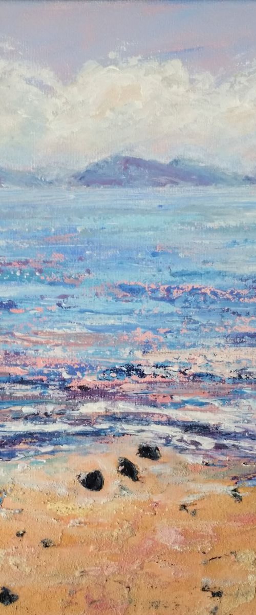 Rocky Shore II Textured seascape by Michele Wallington