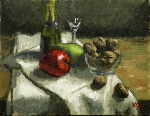 Bodegó de poma, pera i nous by Víctor Susín