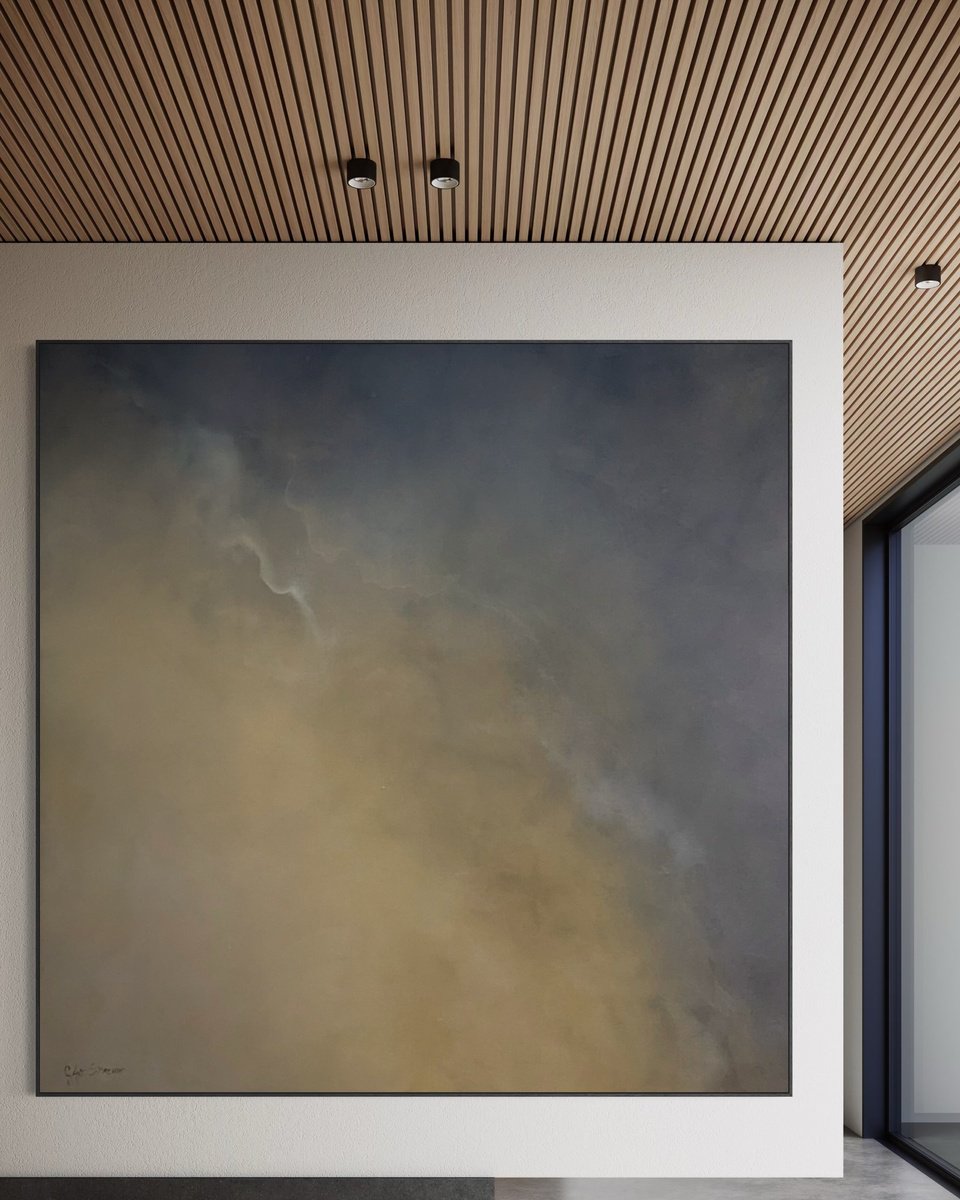 Abstract Acrylic Painting By Gabriela Azar Schreiner, 71 X 71, Sunset