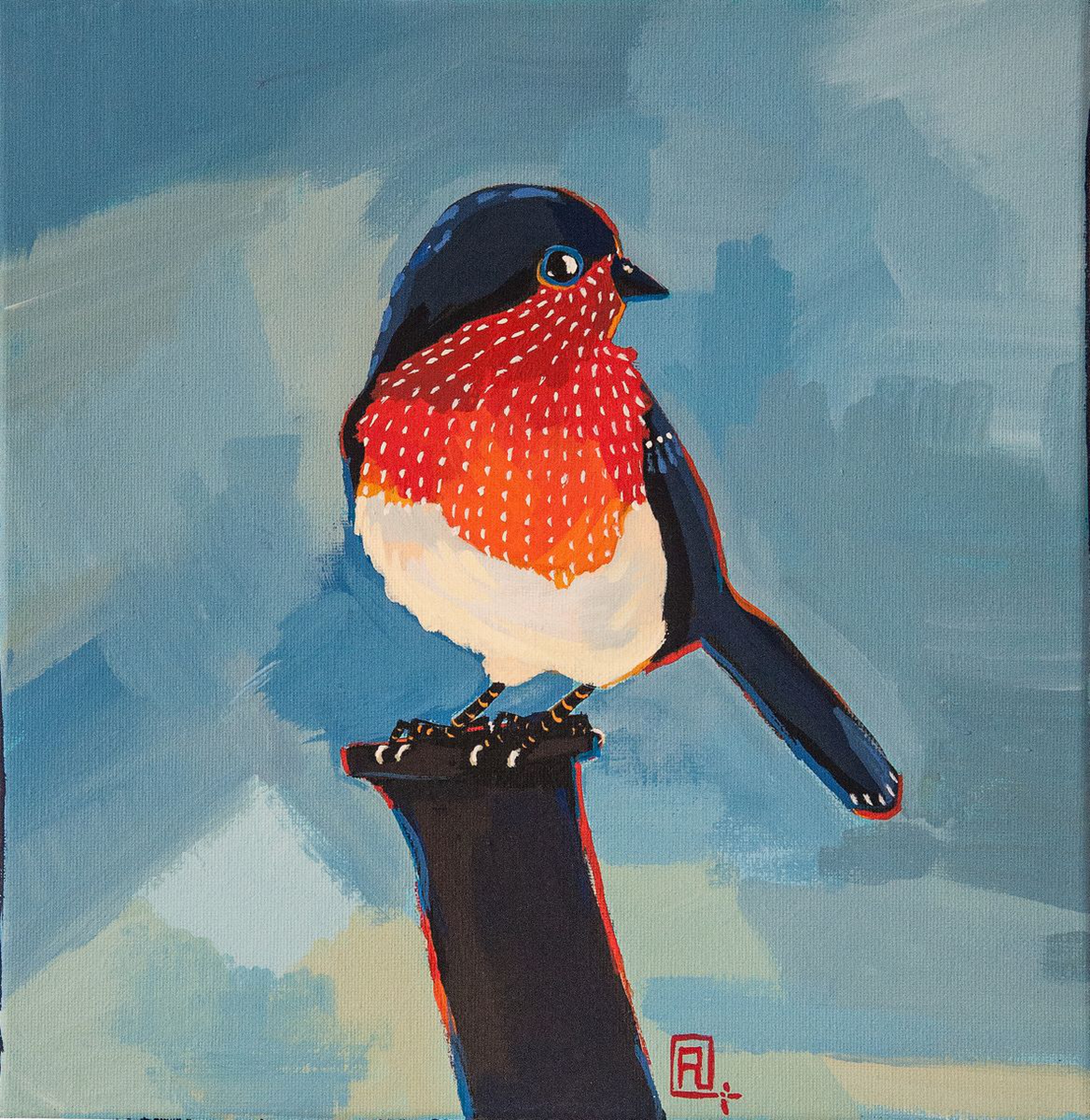 Robin Acrylic Painting By Irina Constantin Artfinder