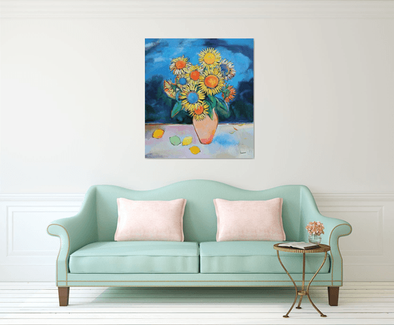 Sunflowers with Lemons