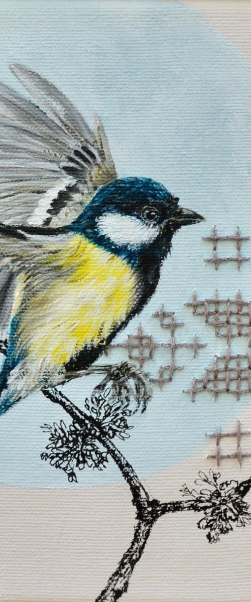 COURTYARD MEMORIES III : GREAT TIT by Yuliia Naumenko