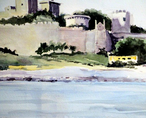 Bodrum Castle (Turkey), Watercolor on Paper, 30 x 20 cm