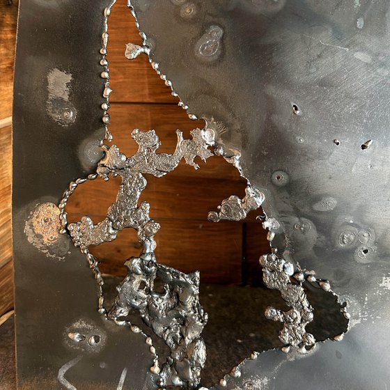 Wall sculpture - Tainbow owl