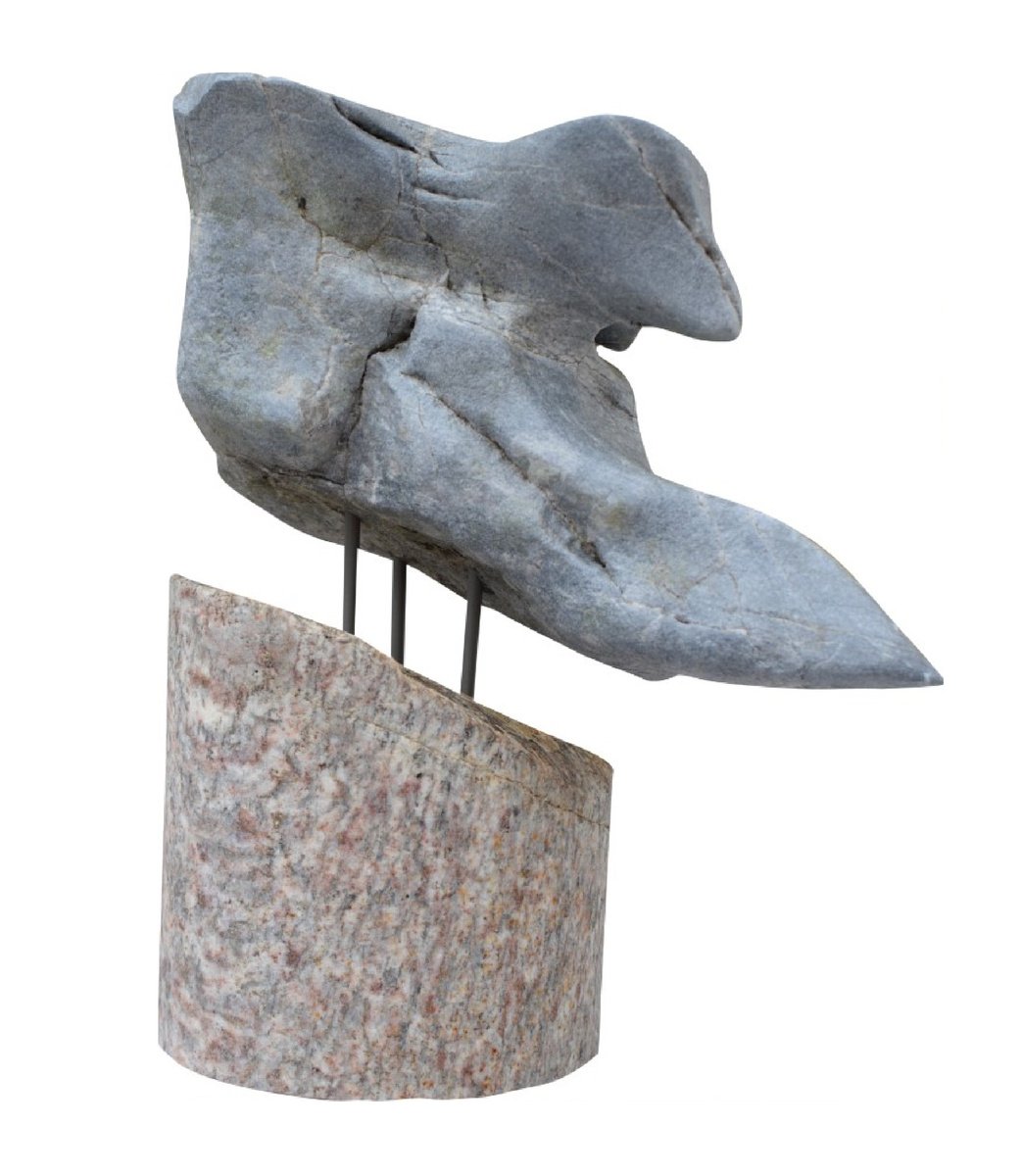 Expressive Portrait Stone Sculpture By Ognyan Chitakov, 10 X 10", "Robin Hood", Original Artwork