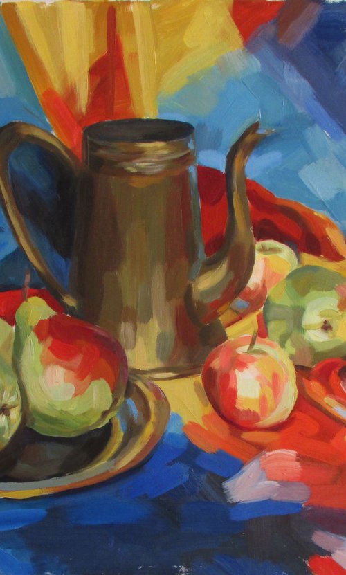 Still life with pears by Kateryna Bortsova