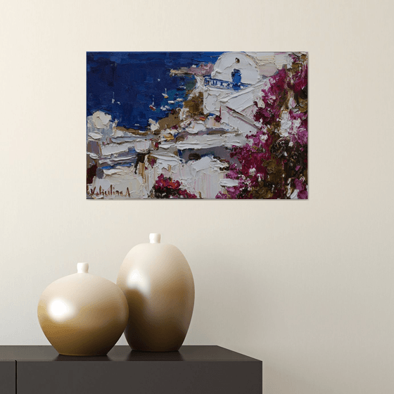 Santorini, Greece - Original landscape painting