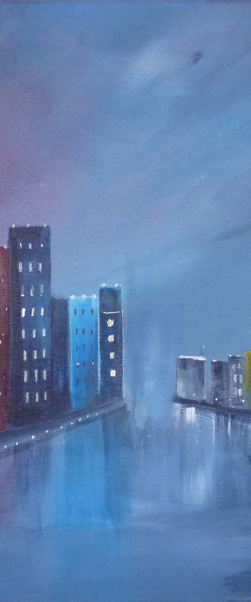 City at Night by Margaret Denholm