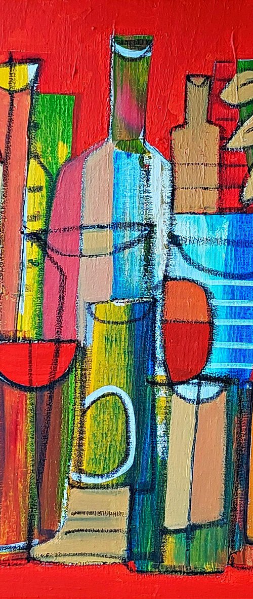 Still Life and Bottles III by Jan Rippingham