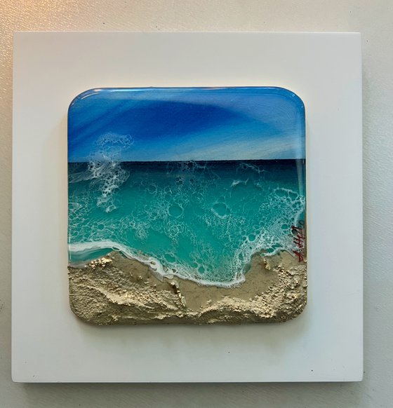 "Little wave" #5 - Miniature ocean painting