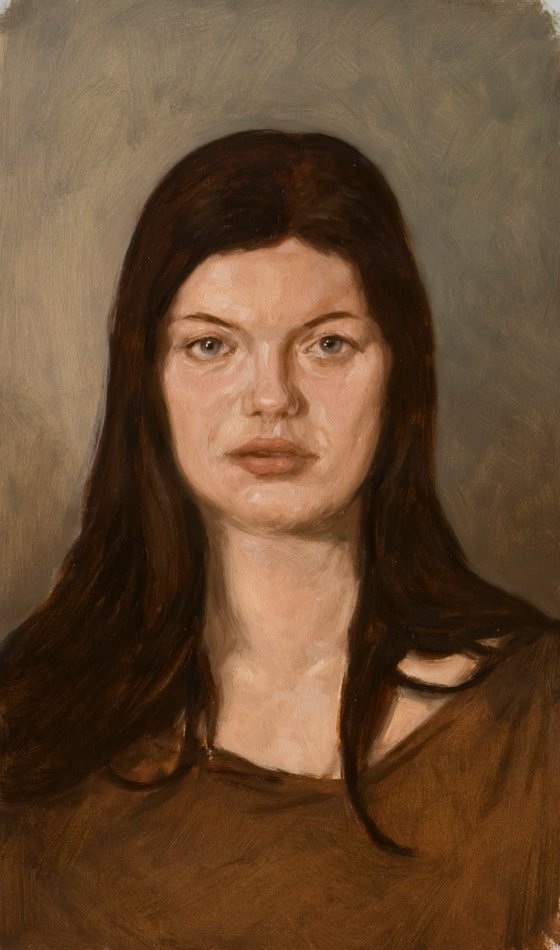 modern portrait from life model