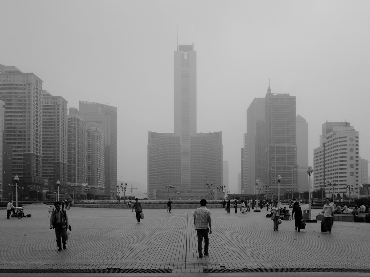 Abstract Cityscapes Photograph By Serge Horta, 24 X 19", Station Square, Original Artwork