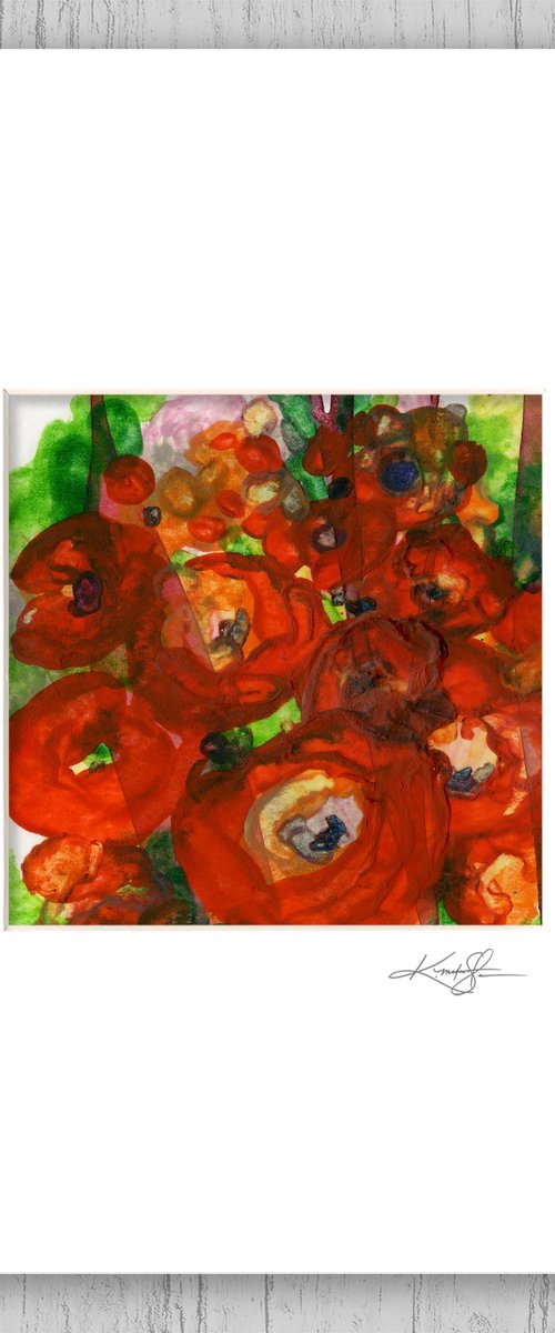 Encaustic Floral 22 by Kathy Morton Stanion