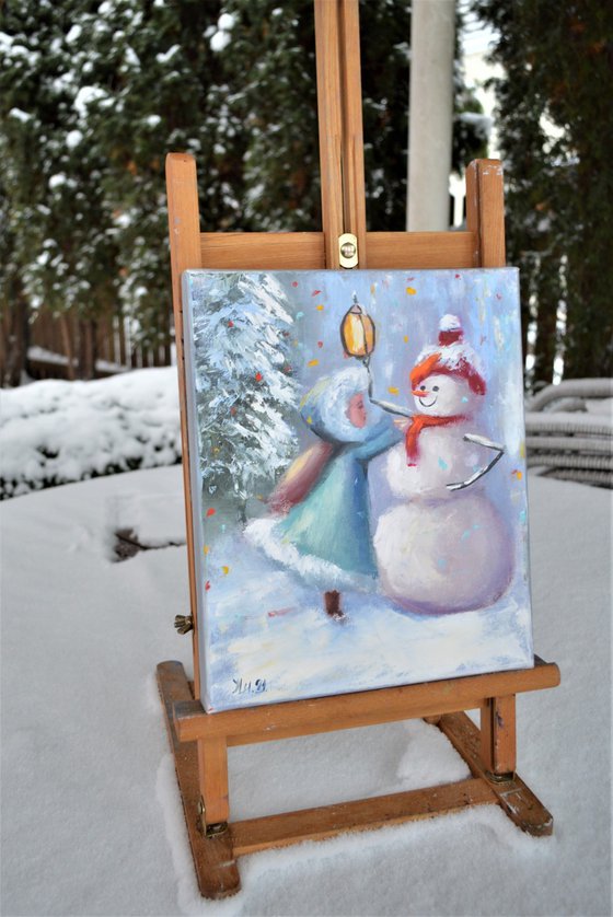 Dress up the snowman!
