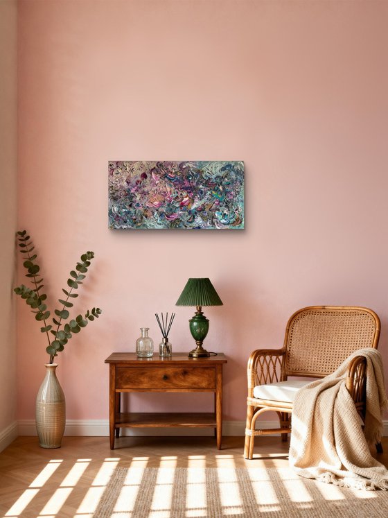 Bloom in Chaos — Abstract Oil