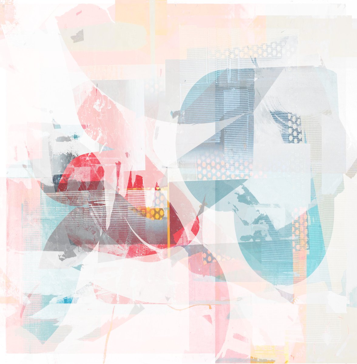 Abstract Limited Edition Print By The Most Active, 17 X 17", Expansion, Original Artwork