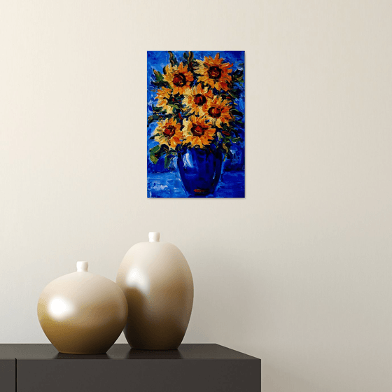 Still life with sunflowers