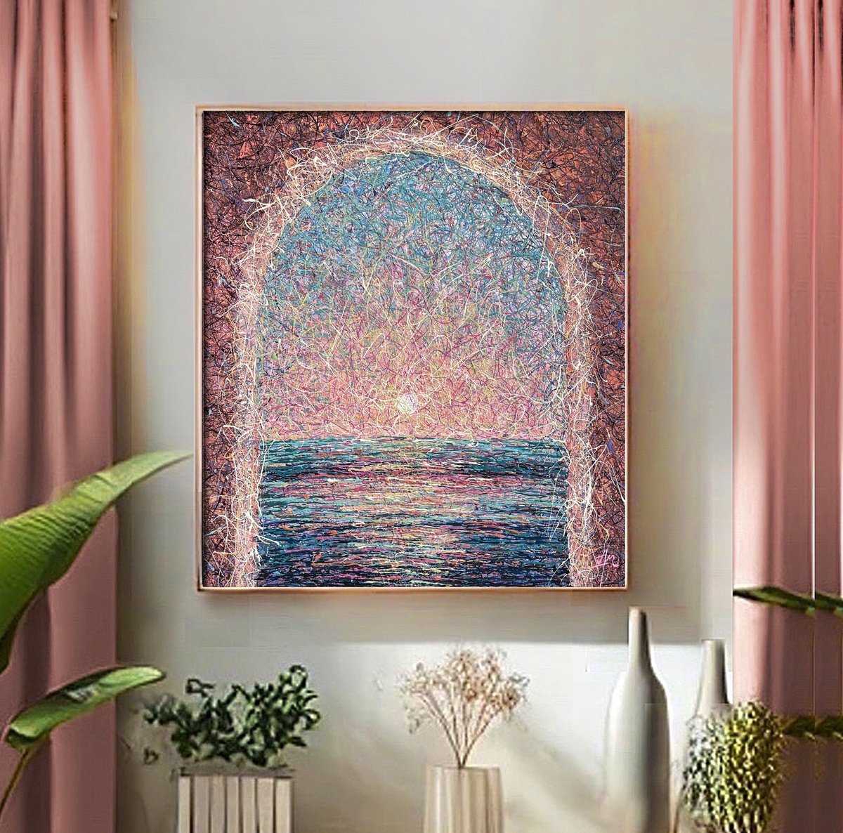 Impressionistic Landscape Painting By Nadiia Antoniuk, 39 X 45", Where Hope Begins, Original Artwork