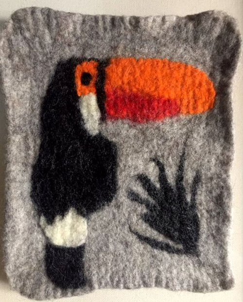 Toucan - felted picture by Paul Simon Hughes