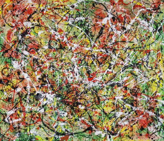 Lino (H)135x(W)155 cm. Similar to a Jackson Pollock