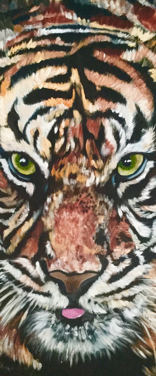 TIGER. MODERN URBAN ART OFFICE ART DECOR HOME DECOR GIFT IDEA  LARGE SIZE by Olga Koval