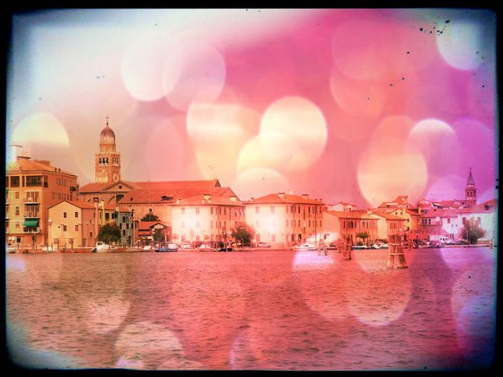 Venice sister town Chioggia in Italy - 60x80x4cm print on canvas 00880m1 READY to HANG