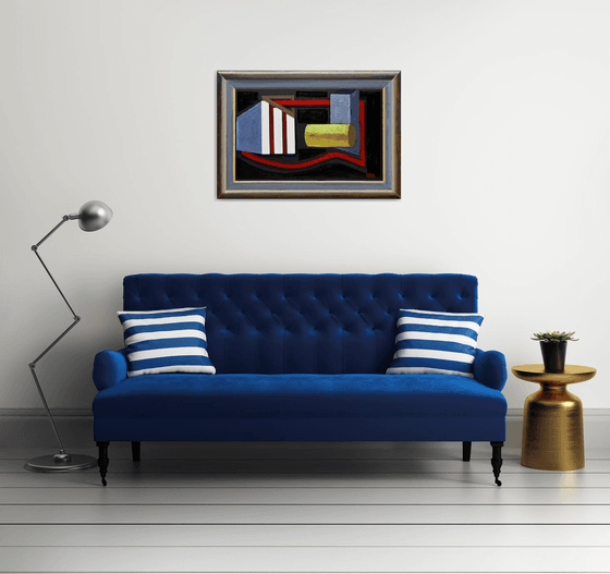 Realistic Representation Of A Framed Abstract, 100 cm x 70 cm