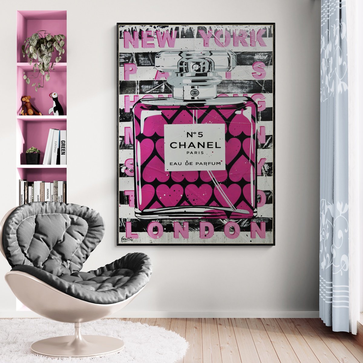 Urban And Pop Painting , Strawberry Perfume By Franko, 39 X 55, Artwork For Sale On Artfinder