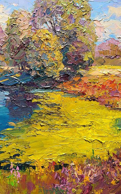At the pond by Boris Serdyuk
