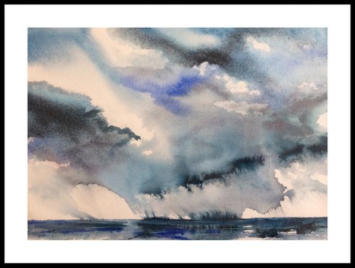 Storms Approaching - Abstract Landscape I Seascape by Gesa Reuter