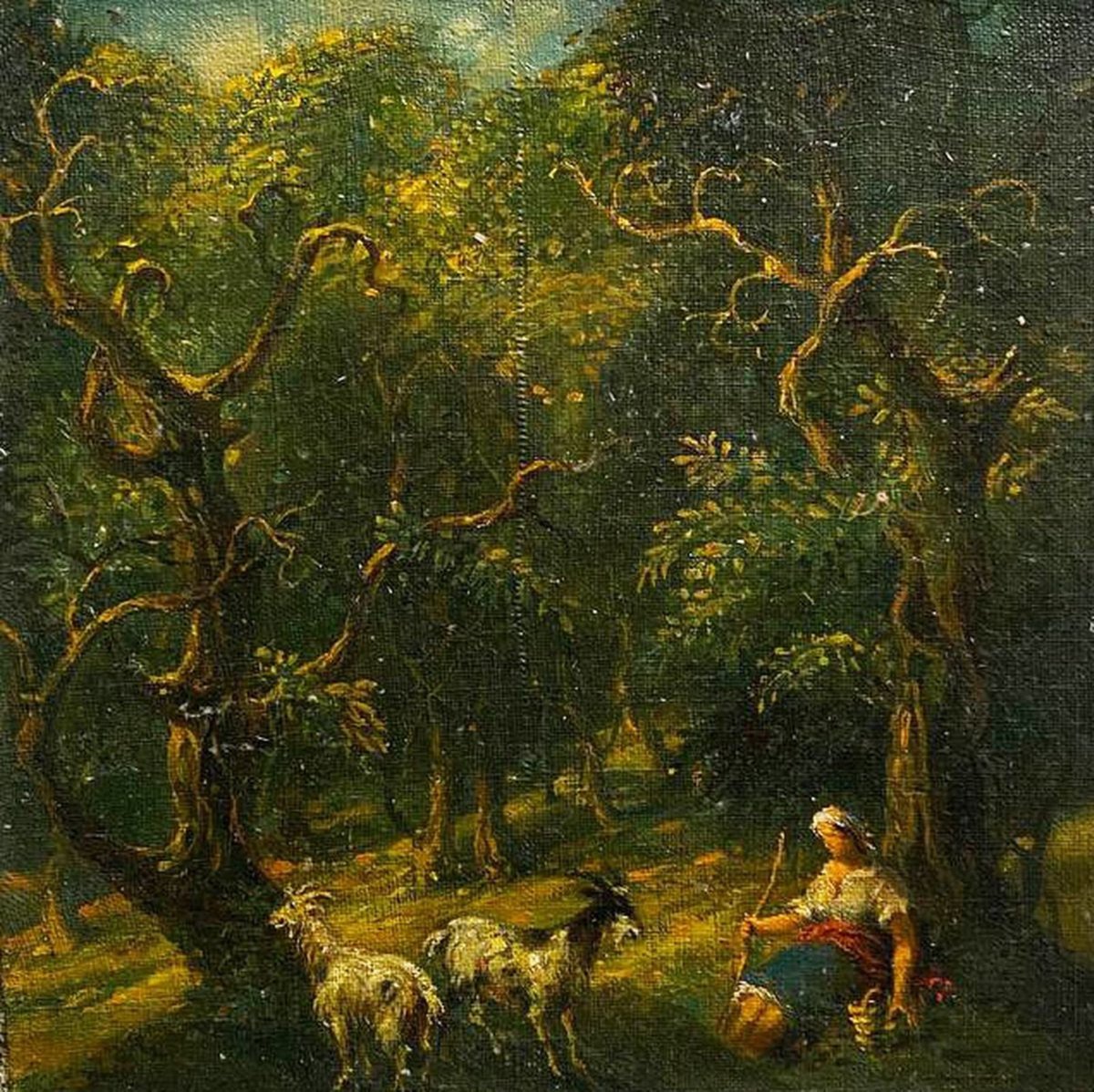 Impressionistic Landscape Oil Painting By Oleg And Alexander Litvinov, 9 X 9", August, Original Artwork