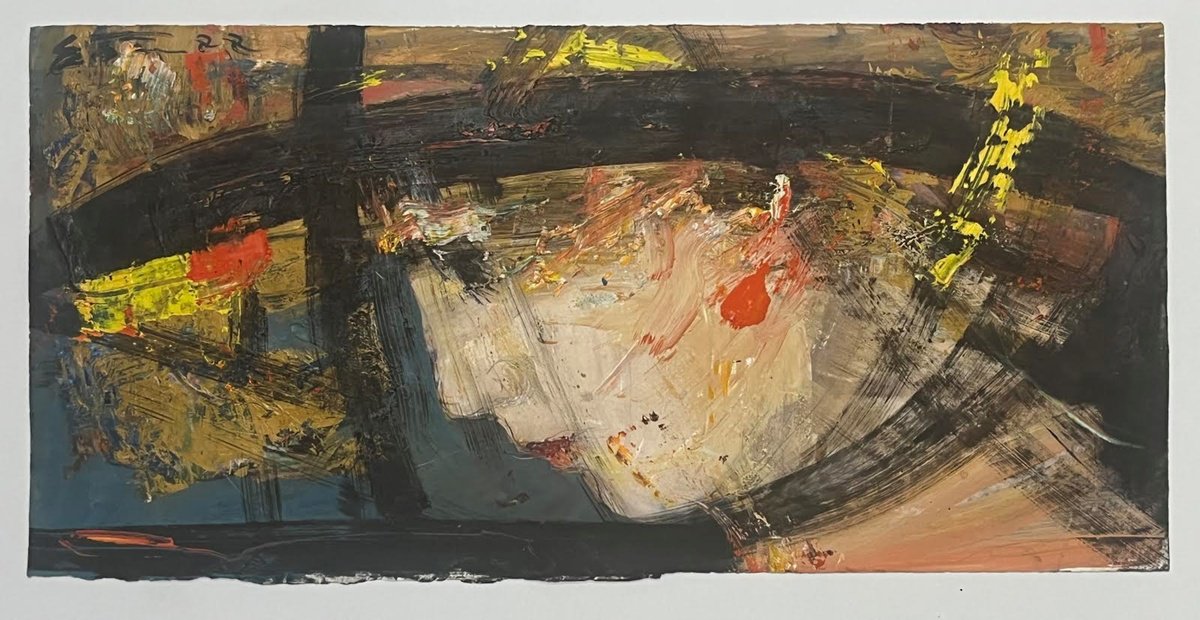 Expressive Portrait Painting By Eduard Belsky, 31 X 11, Angel, Original Artwork