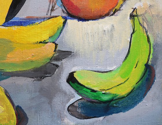 Still Life with Pumpkin and Pineapple
