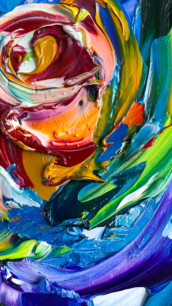 Vibrant Cosmic Bloom Art