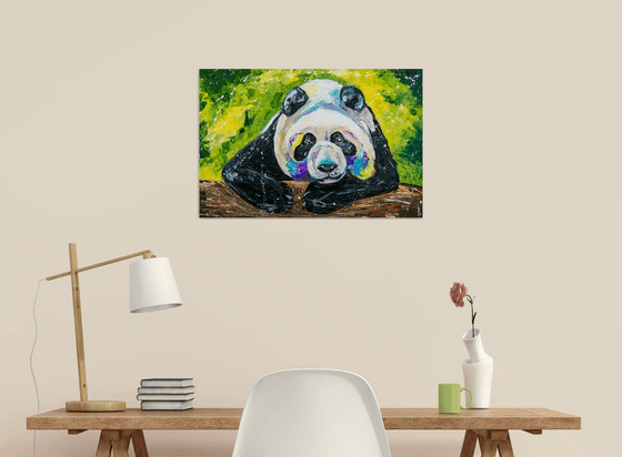 PANDA ( FRAMED 26''X19'' )