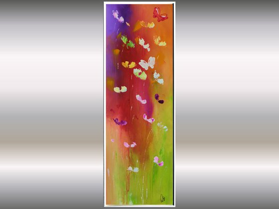 Happyness 2 - Abstract acrylic painting, framed artwork