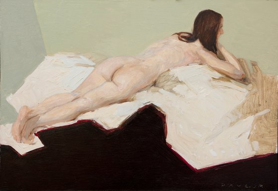 modern style nude impressionist woman
