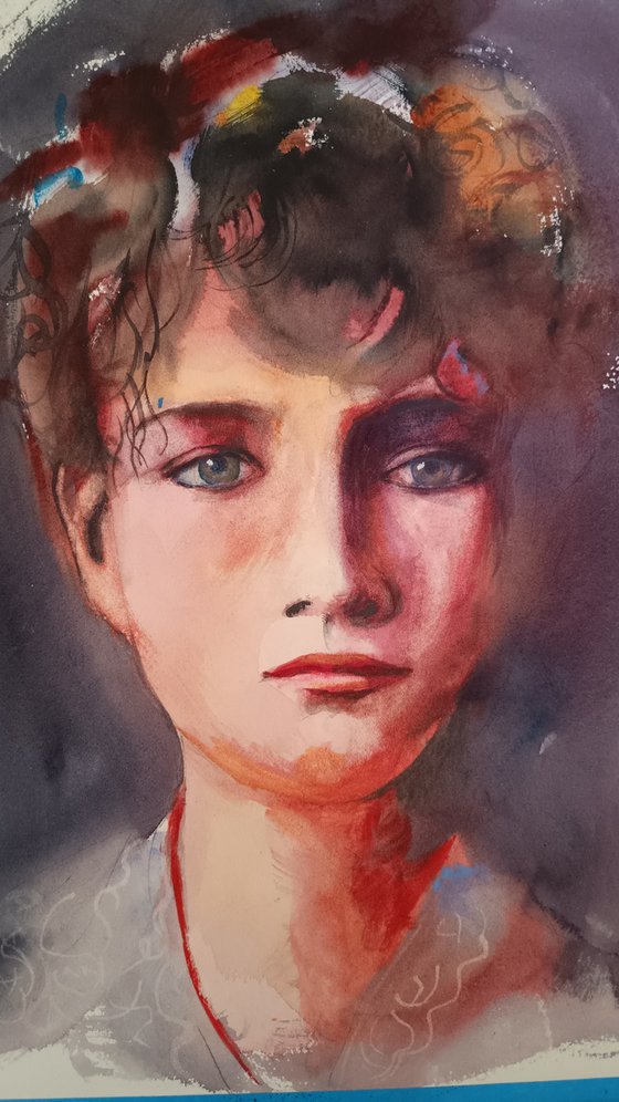 Camille Claudel watercolor