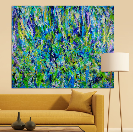 Regrowth (Lush Greenery) | Very large abstract painting