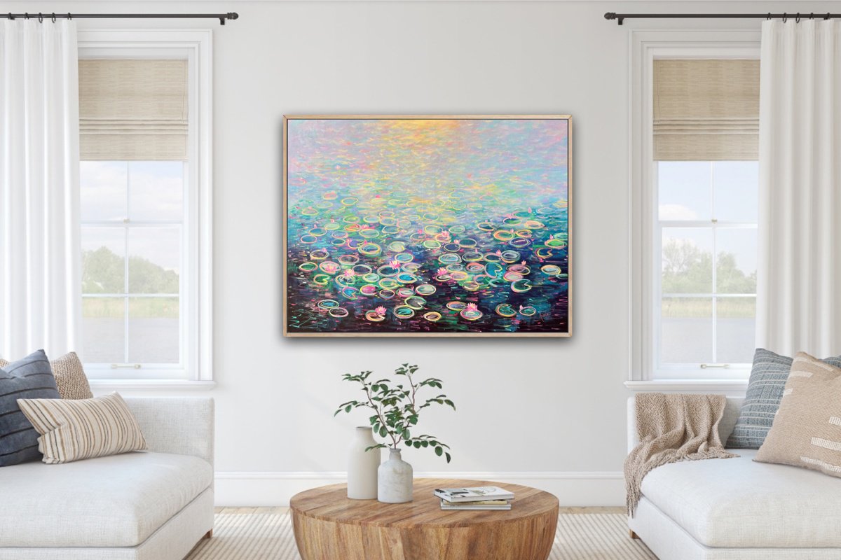 Impressionistic Landscape Acrylic Painting By Amita Dand, 40 X 30, Finding My Calm, Original Artwork