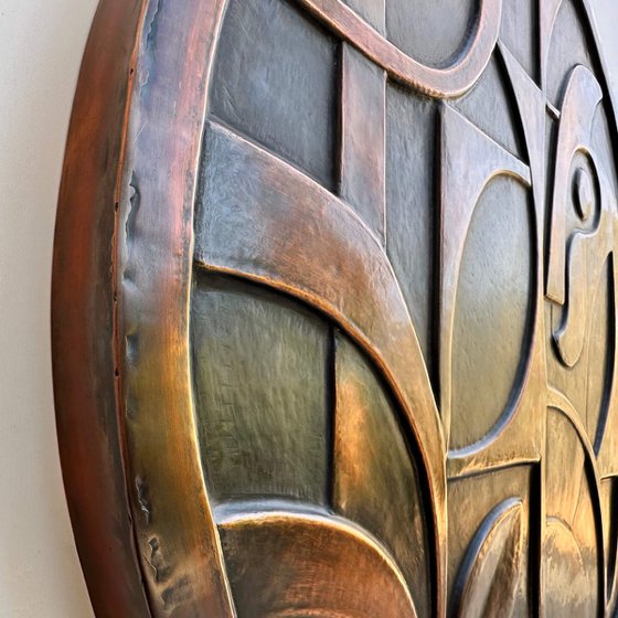 "Echo of Deco" Copper Wall Relief