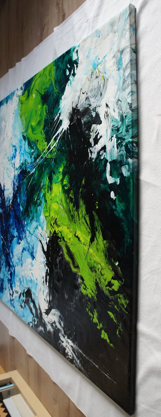 CANVAS ONLY: Color Storm III (200 x 110 cm) XXXL (80 x 44 inches)