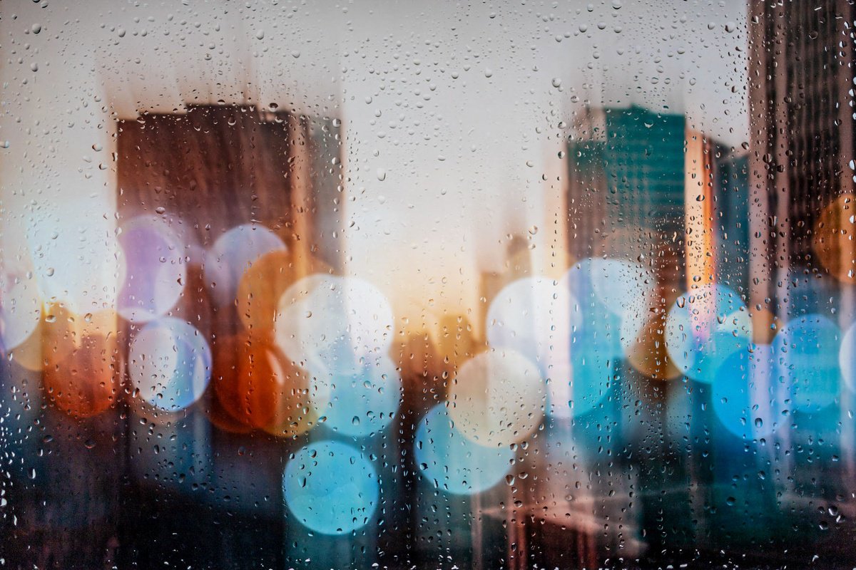 Abstract Cityscapes Photograph By Sven Pfrommer, 47 X 31", Rainy Days In Manila Xii, Original Artwork