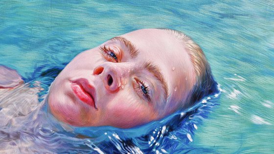Sunny underwater painting
