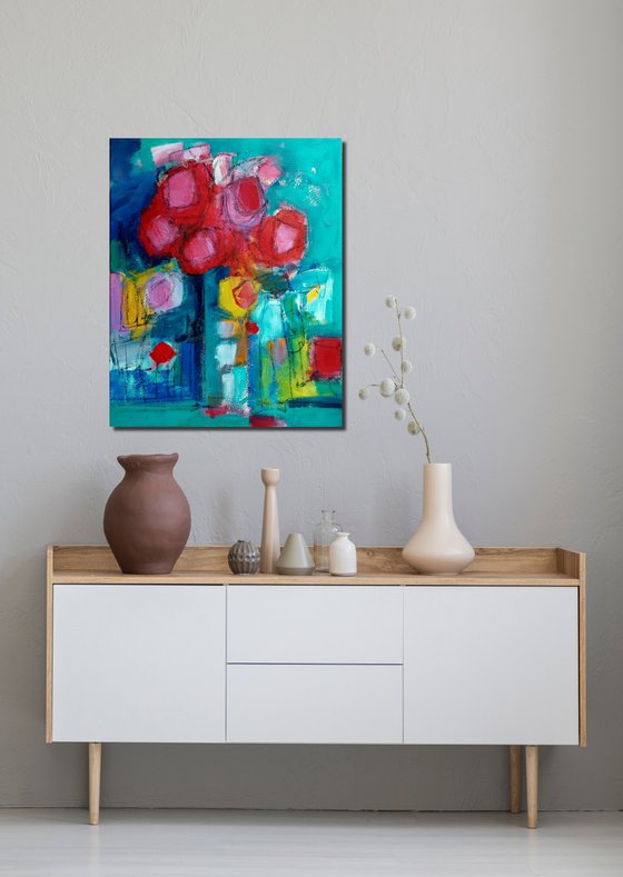 Still Life & Red Flowers