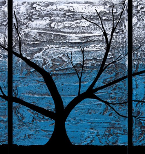 Turquoise Tree 48 x 20" by Stuart Wright