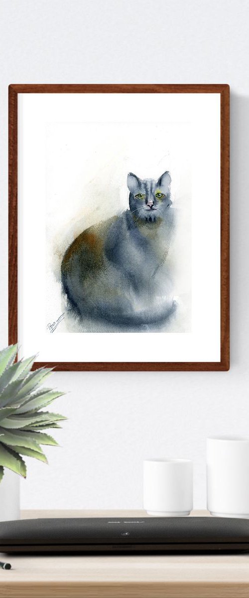 Minimalistic cat #2 by Olga Tchefranov (Shefranov)