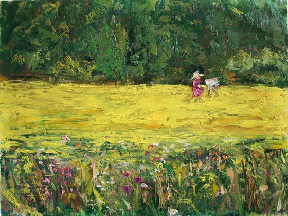 Summer, flowers on the meadows, inspiration. PLEIN AIR #3 /  ORIGINAL PAINTING
