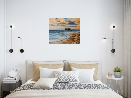 Sunrise over the sea - landscape - sea - home decor