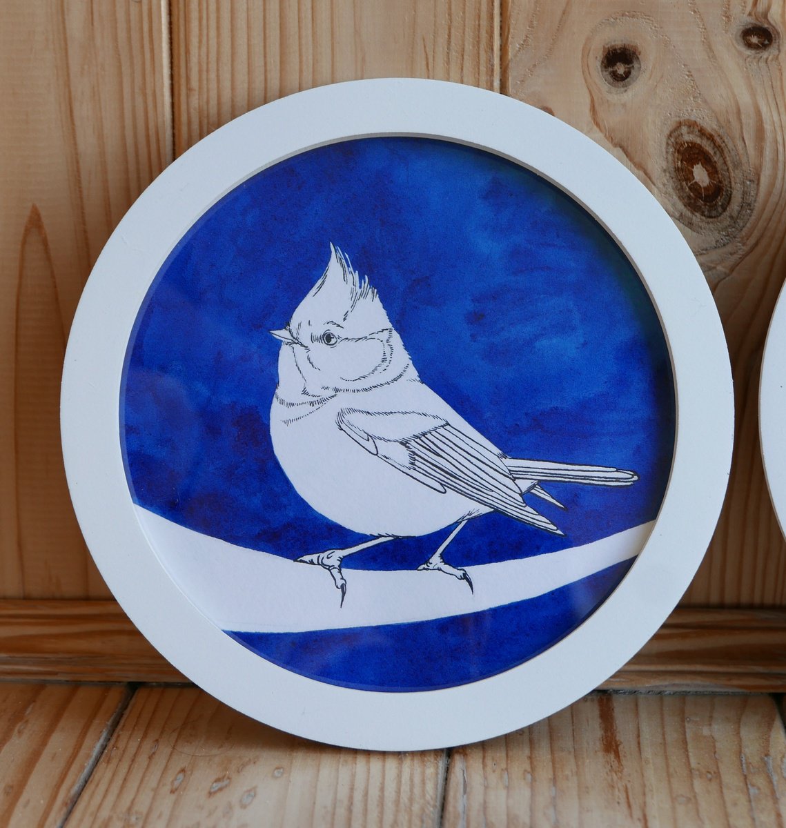 Blue bird with white frame. Part 2 by Karina Danylchuk